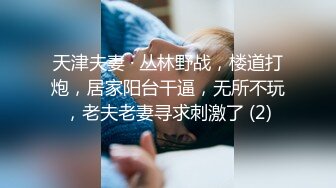 天津夫妻 · 丛林野战，楼道打炮，居家阳台干逼，无所不玩，老夫老妻寻求刺激了 (2)