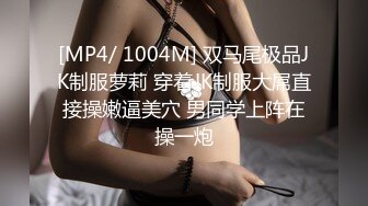 [MP4/ 1004M] 双马尾极品JK制服萝莉 穿着JK制服大屌直接操嫩逼美穴 男同学上阵在操一炮